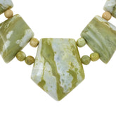 Jay King Sterling Silver South African Olive Calcite Necklace